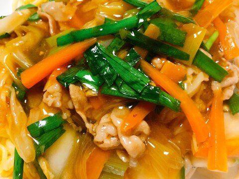 市販の焼きそばで!あんかけ焼きそば